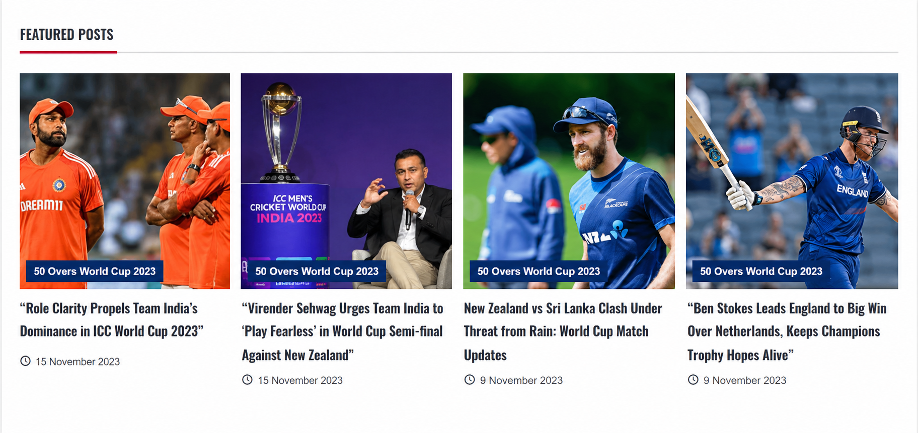 Cricket Updates & Statistics Portal